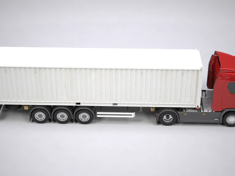 Scania Container Trailer 3D Model