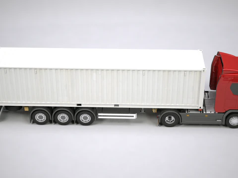 Scania Container Trailer 3D Model