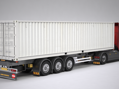 Scania Container Trailer 3D Модель
