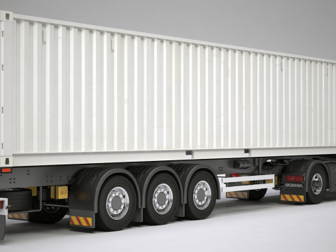 Scania Container Trailer 3D Модель