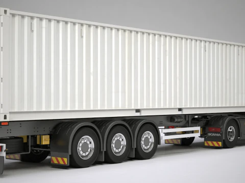 Scania Container Trailer 3D Model