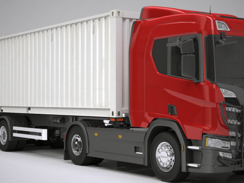 Scania Container Trailer 3D Модель