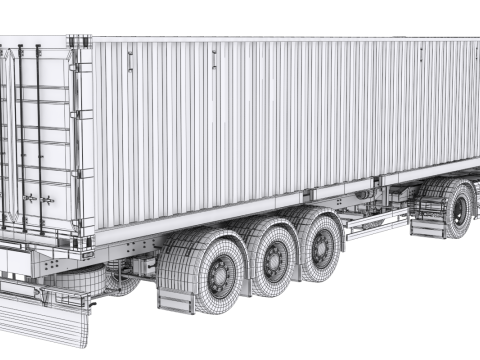 Scania Container Trailer 3D Модель