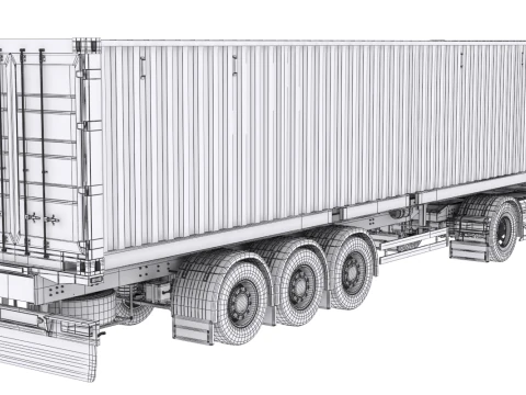 Scania Container Trailer 3D Model