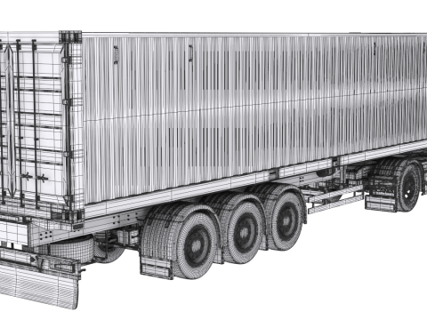 Scania Container Trailer 3D Модель