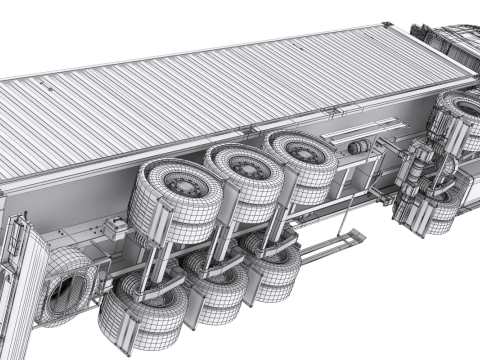 Scania Container Trailer 3D Модель