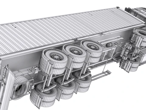 Scania Container Trailer 3D Model