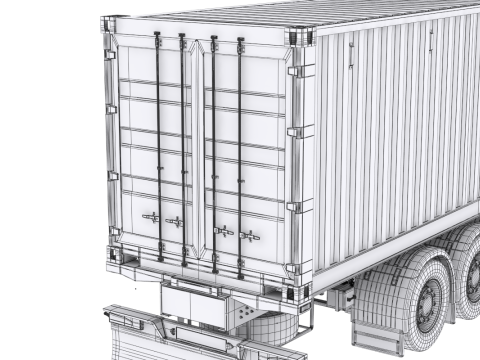 Scania Container Trailer 3D Модель