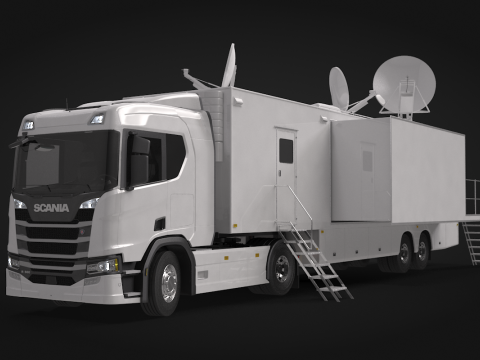 Scania TV Trailer 3Dモデル