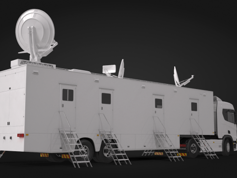 Scania TV Trailer 3D Model