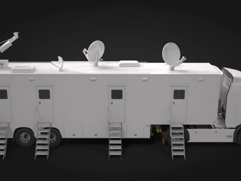 Scania TV Trailer 3D Model