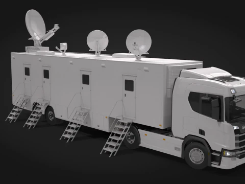 Scania TV Trailer 3D Model
