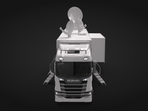 Scania TV Trailer 3D Model