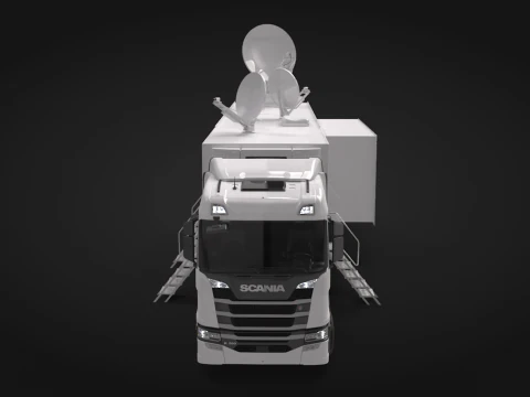 Scania TV Trailer 3D Model