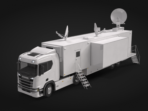 Scania TV Trailer 3D Model