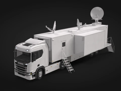 Scania TV Trailer 3D Model