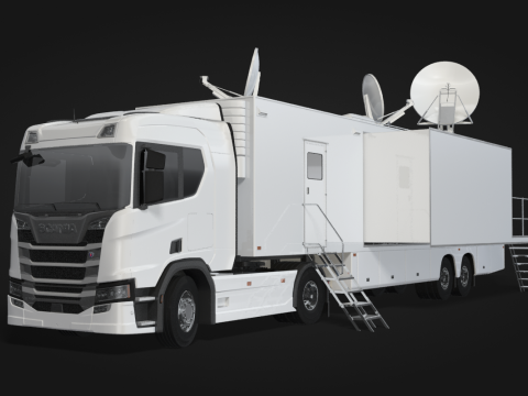 Scania TV Trailer 3D Model