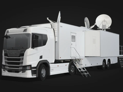 Scania TV Trailer 3D Model