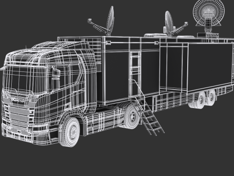 Scania TV Trailer 3D Model