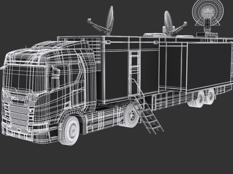 Scania TV Trailer 3D Model