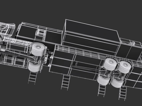 Scania TV Trailer 3D Model