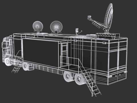 Scania TV Trailer 3D Model