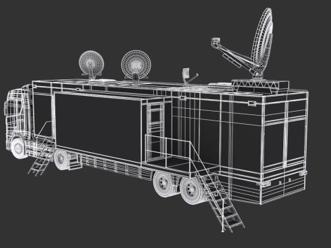 Scania TV Trailer 3D Model