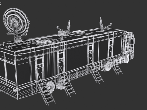 Scania TV Trailer 3D Model