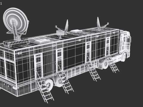 Scania TV Trailer 3D Model