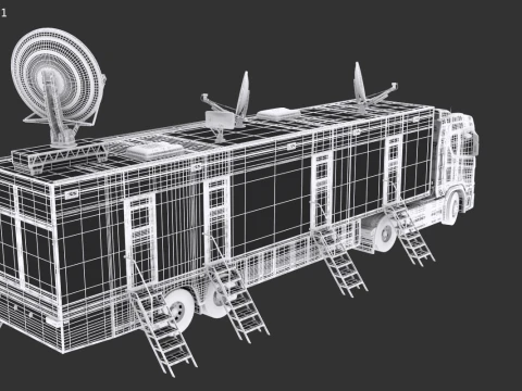 Scania TV Trailer 3D Model