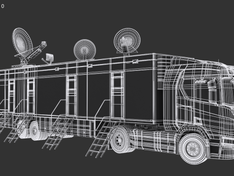 Scania TV Trailer 3D Model