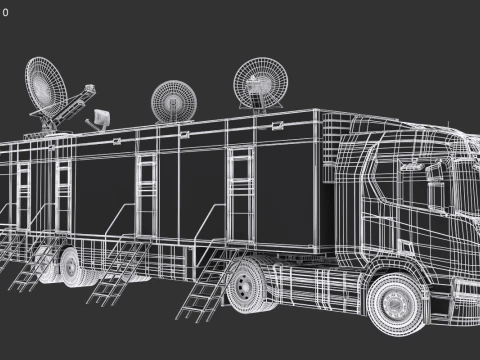 Scania TV Trailer 3D Model