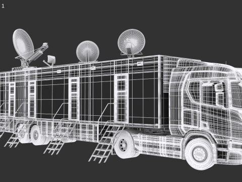 Scania TV Trailer 3D Model