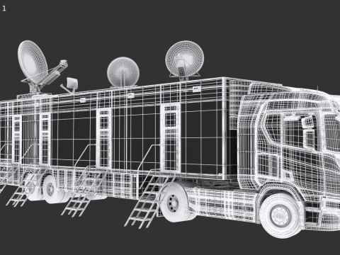 Scania TV Trailer 3D Model
