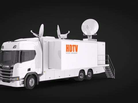 Scania TV Truck 3D Model
