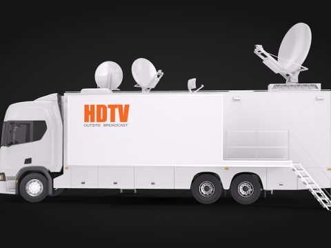 Scania TV Truck 3D Model