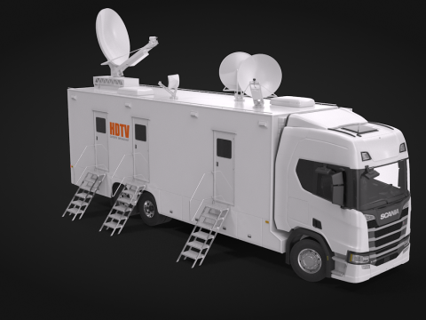 Scania TV Truck 3D Model