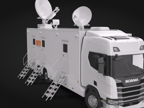 Scania TV Truck 3D Model