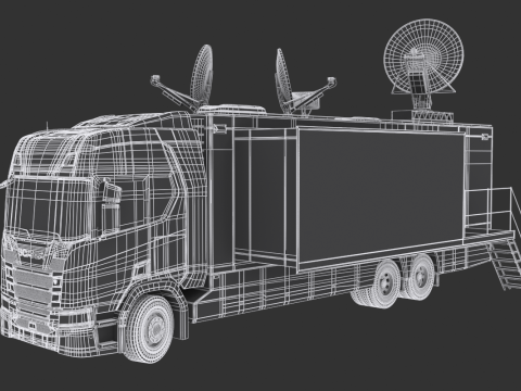Scania TV Truck 3D Model