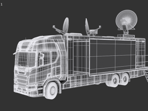 Scania TV Truck 3D Model