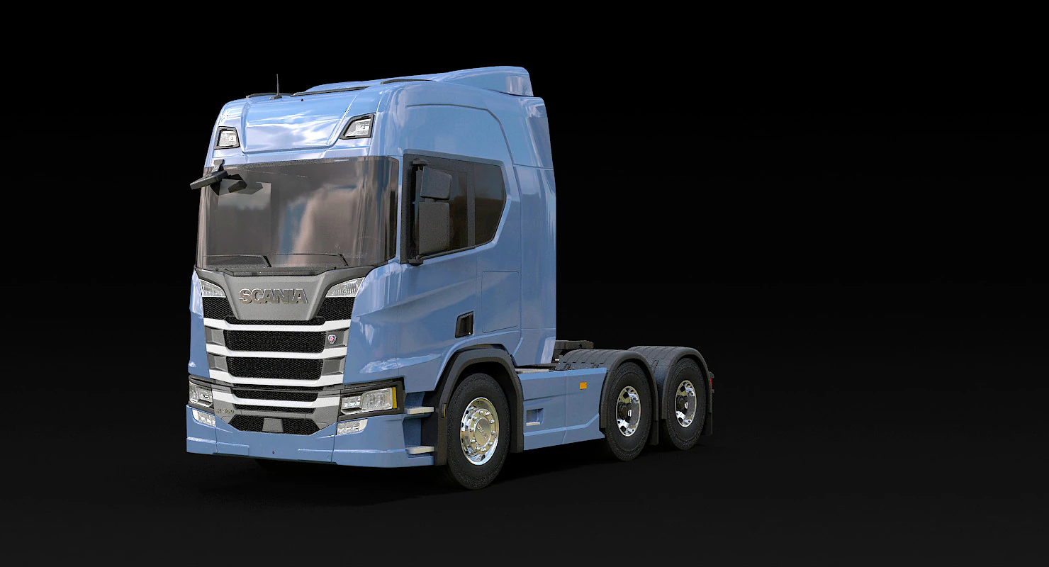Scania R500 6x2 3D Model .c4d .max .obj .3ds .fbx .stl .blend 