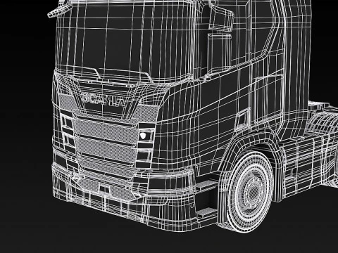 Scania R500 6x2 3D Model