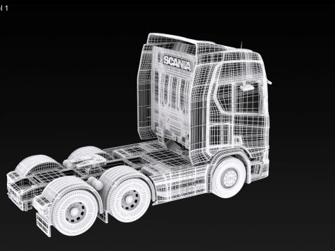 Scania R500 6x2 3D Model