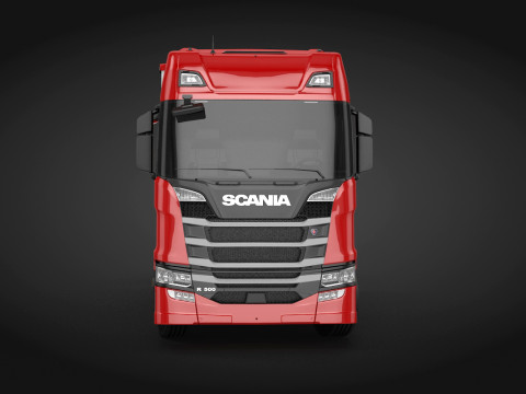 Scania R500 Tandem Trailer 3D Model