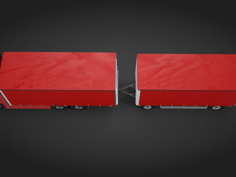 Scania R500 Tandem Trailer 3D Model