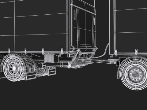 Scania R500 Tandem Trailer 3D Model