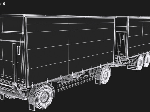 Scania R500 Tandem Trailer 3D Model