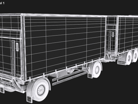 Scania R500 Tandem Trailer 3D Model