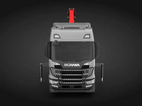 Waste Handling Crane Truck 3D Model