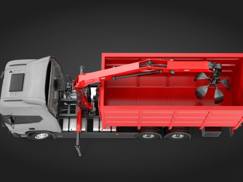 Waste Handling Crane Truck 3D Model